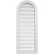 Ekena Millwork Round Top Surface Mount PVC Gable Vent: Functional, w/ 2"W x 1-1/2"P Brickmould Frame, 16"W x 40"H GVPRT16X4002SF - alternate 1
